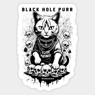 BLACK HOLE PURR Sticker